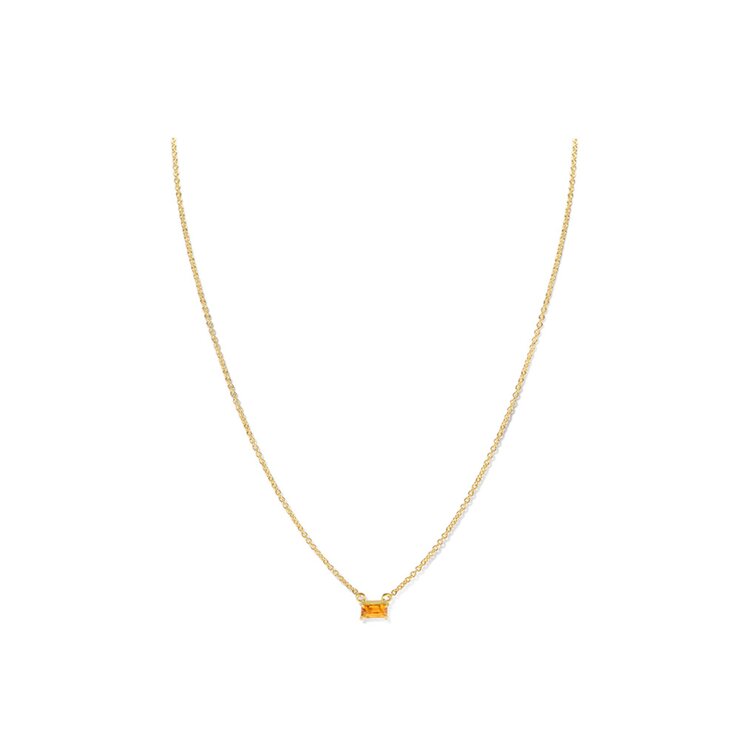 Casteur by Casteur ketting in geel goud 18kt met quartz citrien