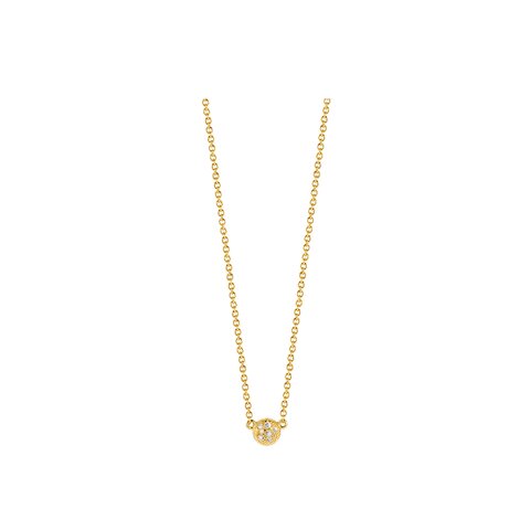 Casteur by Casteur ketting in geel goud 18kt met briljant van 0,04 karaat