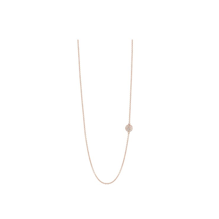 Casteur by Casteur ketting in rosé goud 18kt met briljant van 0,15 karaat