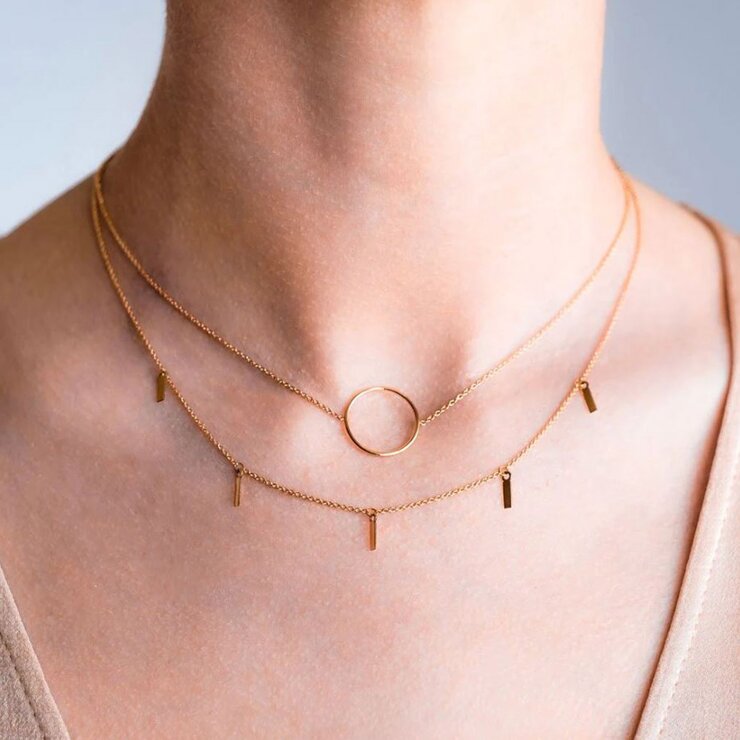 Burato Gioilelli ketting in rosé goud 18kt