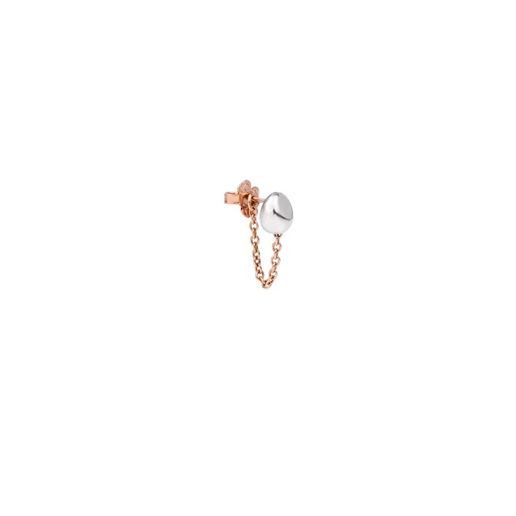 DoDo oorring in rosé goud 9kt en zilver