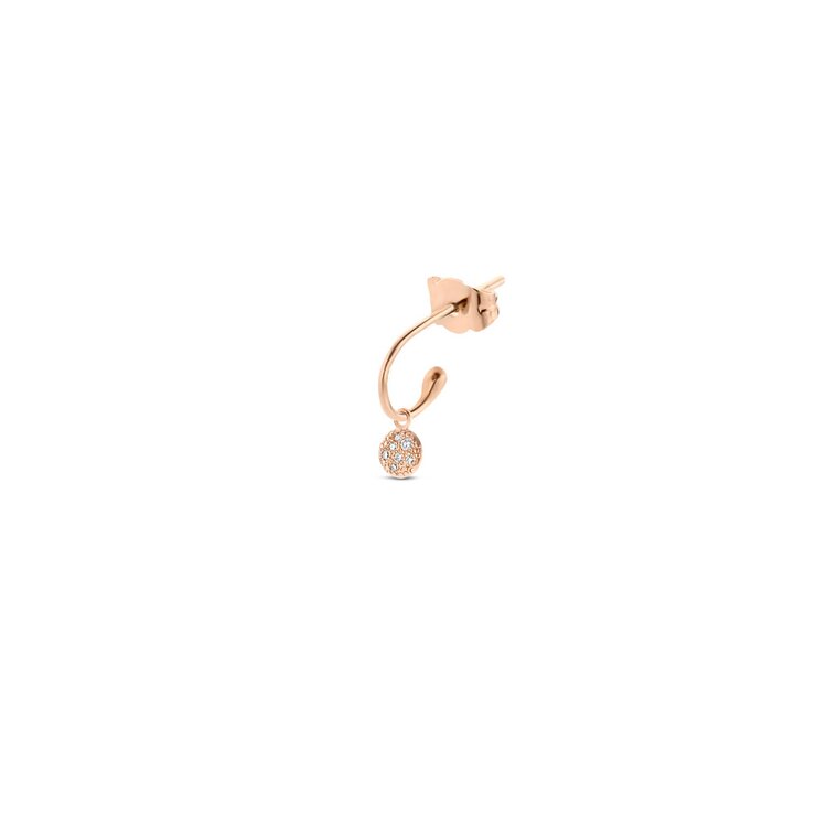 Casteur by Casteur oorring in rosé goud 18kt met briljant van 0,04 karaat