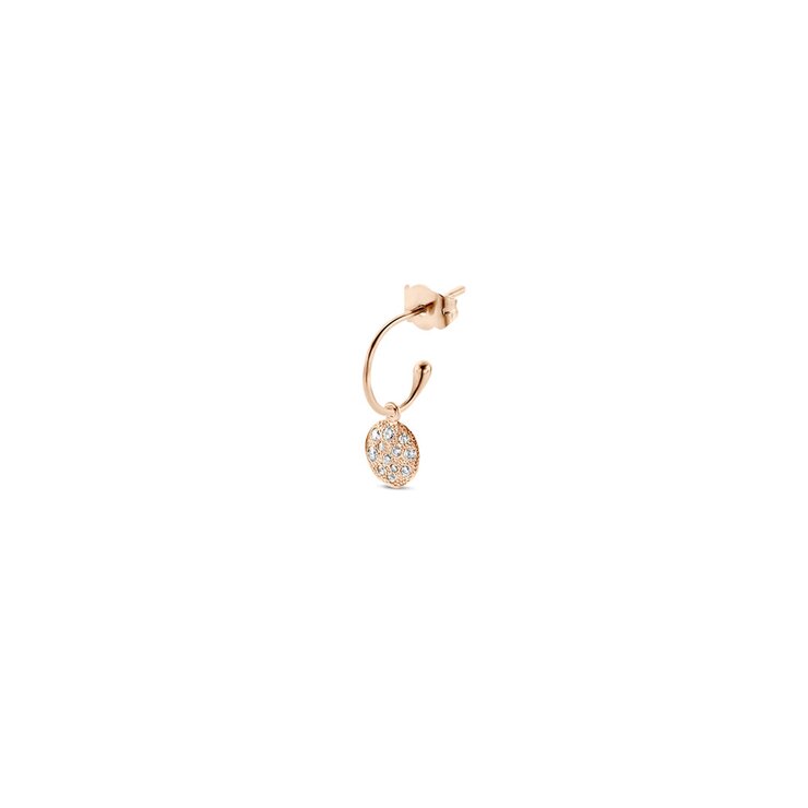 Casteur by Casteur oorring in rosé goud 18kt met briljant van 0,16 karaat