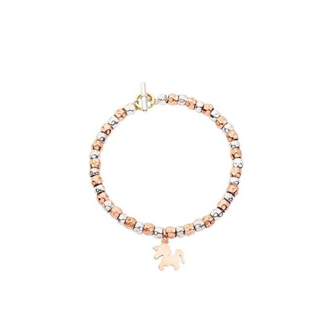 DoDo armband in rosé goud 9kt en zilver