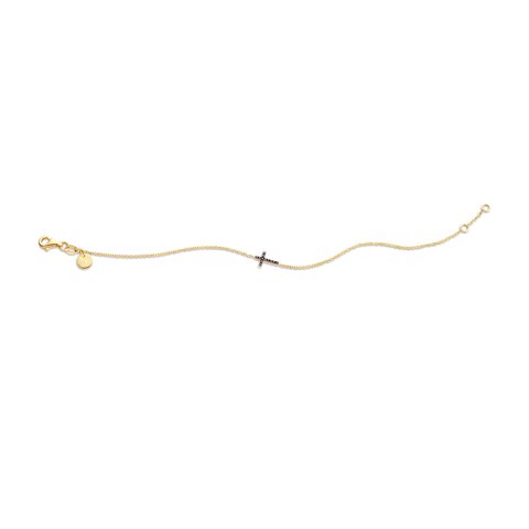 Casteur by Casteur armband in geel goud 18kt met zwarte briljant van 0,07 karaat