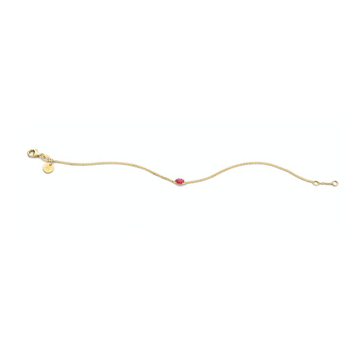 Casteur by Casteur armband in geel goud 18kt met robijn