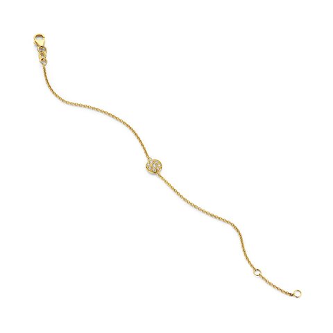 Casteur by Casteur armband in geel goud 18kt met briljant van 0,15 karaat