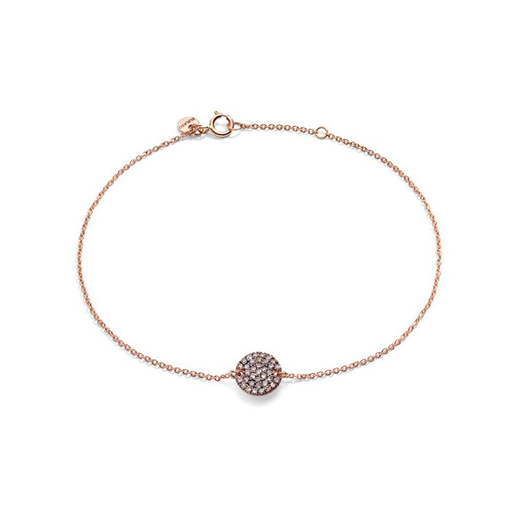 Burato Gioilelli armband in rosé goud 18kt met bruine briljant van 0,18 karaat