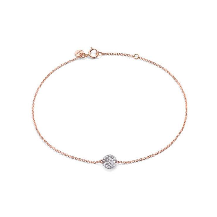 Burato Gioilelli armband in rosé goud 18kt met briljant van 0,09 karaat