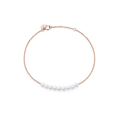 Burato Gioilelli armband in rosé goud 18kt met parels