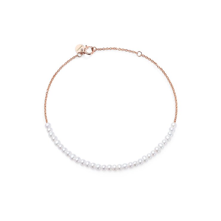 Burato Gioilelli armband in rosé goud 18kt met parels