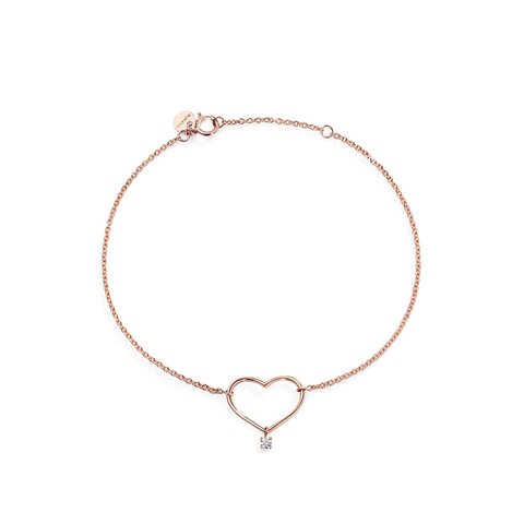 Burato Gioilelli armband in rosé goud 18kt met briljant van 0,02 karaat