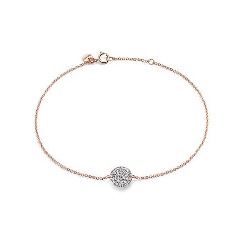 Burato Gioilelli armband in rosé goud 18kt met briljant van 0,18 karaat