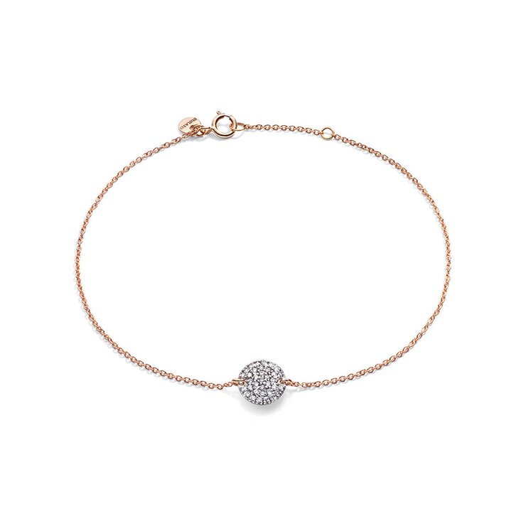 Burato Gioilelli armband in rosé goud 18kt met briljant van 0,18 karaat