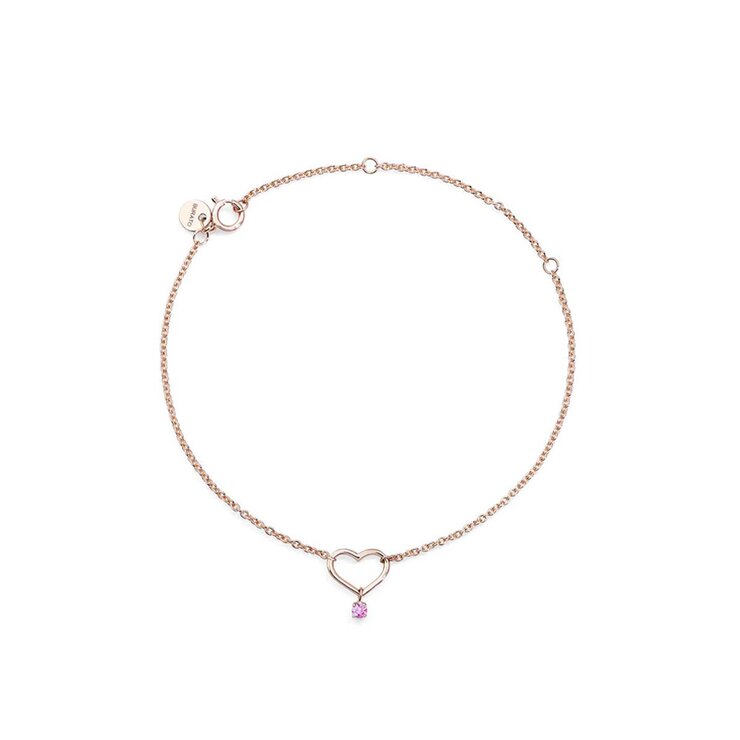 Burato Gioilelli armband in rosé goud 18kt met saffier