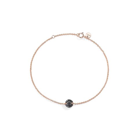 Burato Gioilelli armband in rosé goud 18kt met zwarte briljant van 0,09 karaat