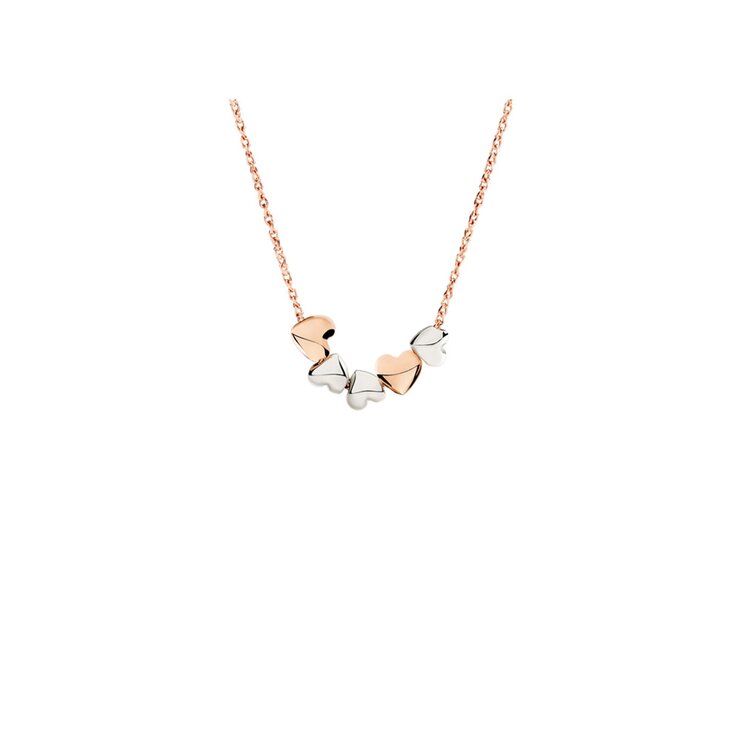 DoDo ketting in rosé goud 9kt en zilver