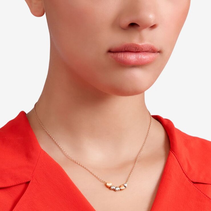 DoDo ketting in rosé goud 9kt en zilver